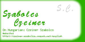 szabolcs czeiner business card